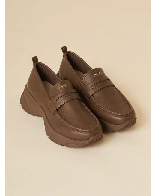 SNIDEL Natural Sneaker Sole Loafers