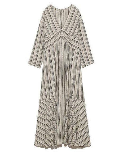SNIDEL Black Jacquard Stripe Dress