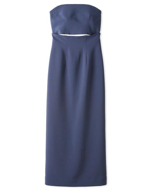 SNIDEL Black Strapless Cutout Maxi Dress