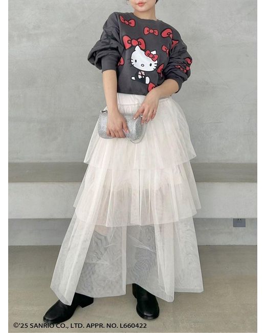 SNIDEL Gray [Hello Kitty] Sweat Pullover