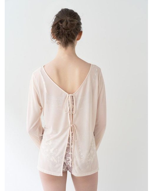 SNIDEL Natural Back Ribbon Rashguard