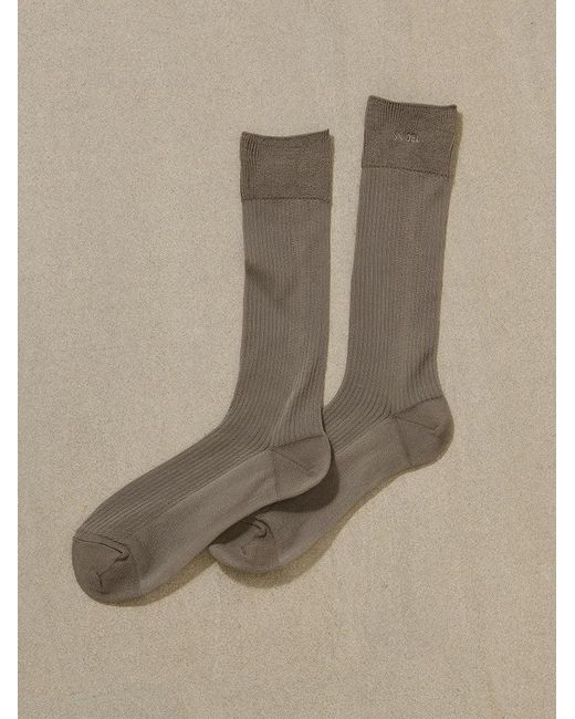 SNIDEL Yellow Sheer Rib Socks