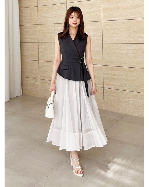 SNIDEL Natural Docking Vest Dress