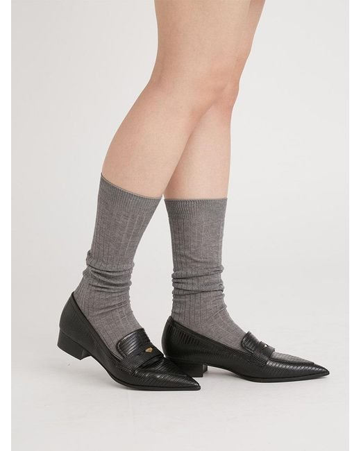 SNIDEL Brown Flat Low Heel Pointed Toe Loafer