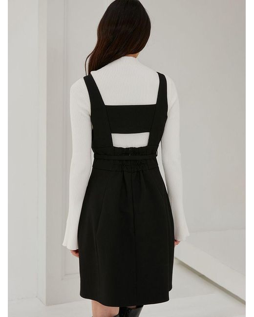 SNIDEL Black Designer Mini Dress