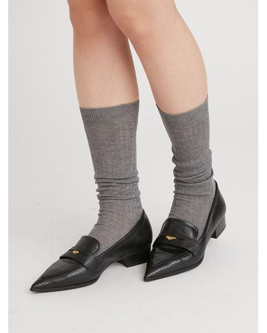 SNIDEL Brown Flat Low Heel Pointed Toe Loafer