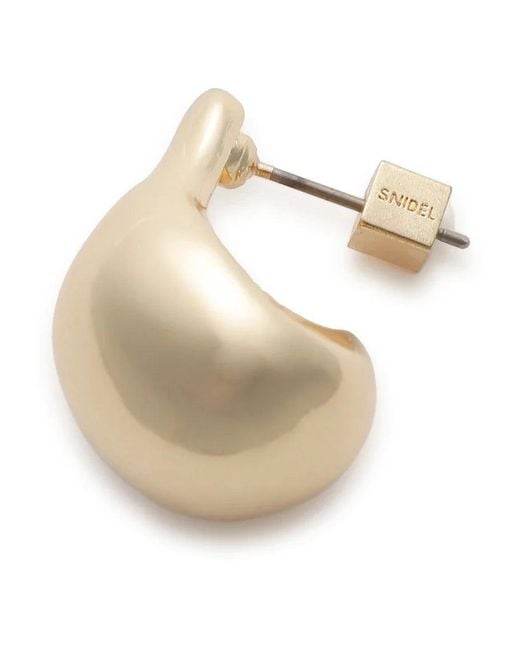 SNIDEL White Nuance Drop Earrings