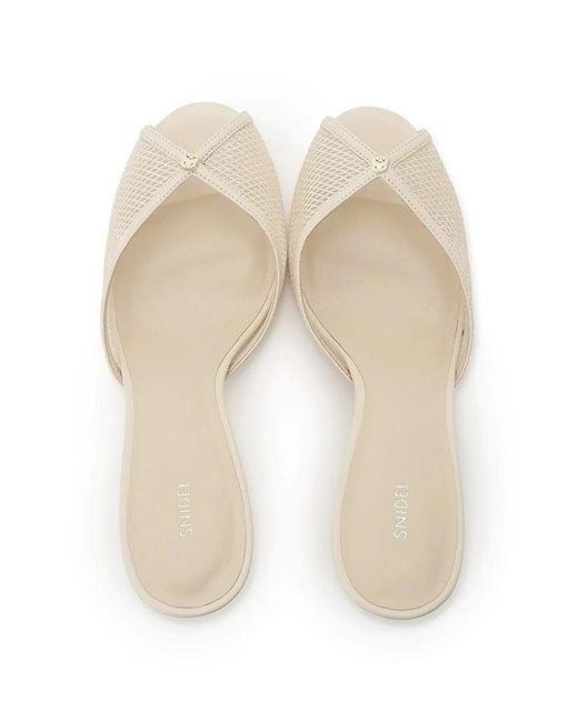 SNIDEL White Slip-On Mesh Stiletto Heels