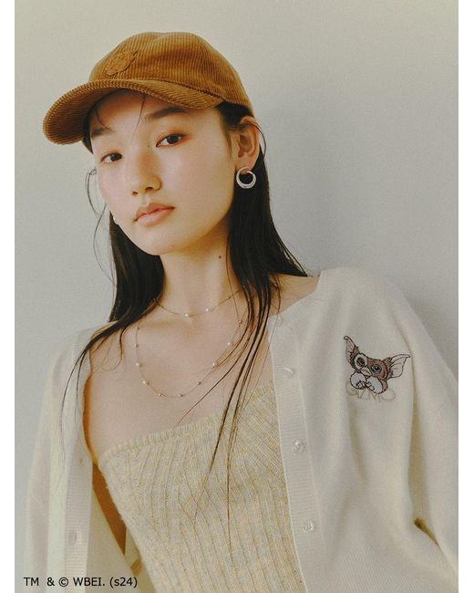 SNIDEL Pink Gremlins Special Order Embroidery Cropped Cardigan
