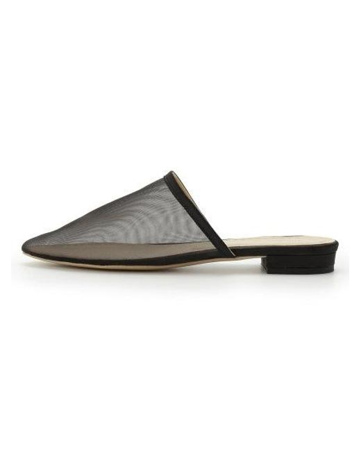 SNIDEL Green Sheer Tulle Flat Sandal