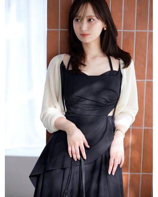 SNIDEL Green Switching Cami Dress