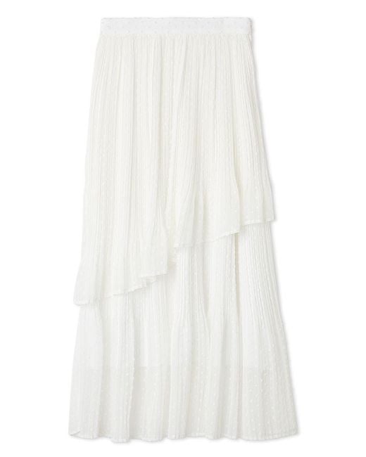 SNIDEL Green High-Waisted Pleated Midi Skirt