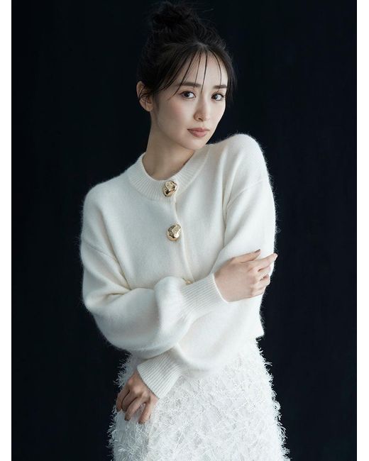 SNIDEL Natural Lace Jacquard Skirt