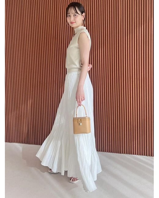 SNIDEL Brown Pleated Circular Skirt