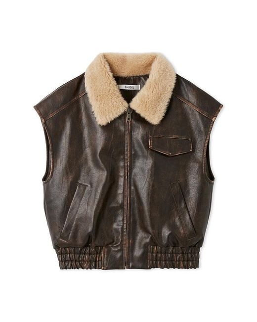 SNIDEL Black Variegated Gilet Blouson