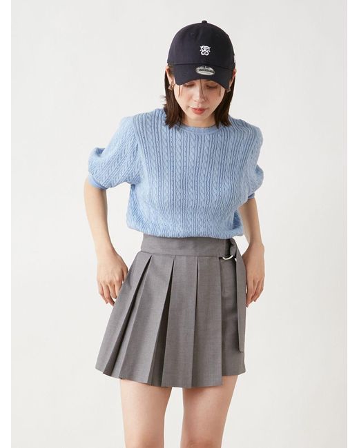 SNIDEL White Pleated Wrapped Skort