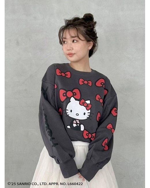 SNIDEL Gray [Hello Kitty] Sweat Pullover