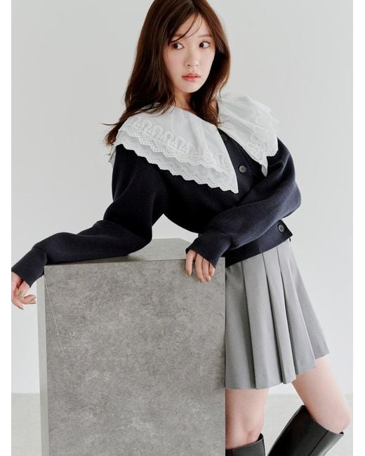 SNIDEL Brown Layered Design Pleated Skort