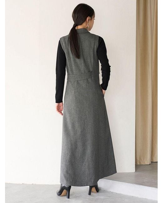 SNIDEL Gray Wrap Tailored Jumper Skirt