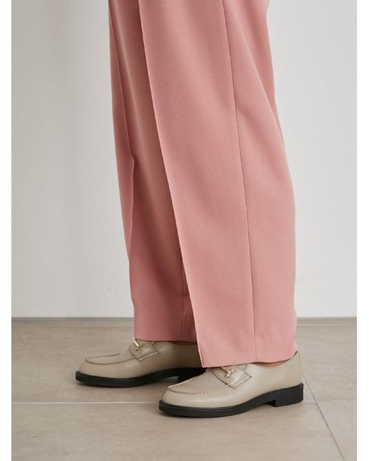 SNIDEL Pink Tapered High Waist Tuck Pants