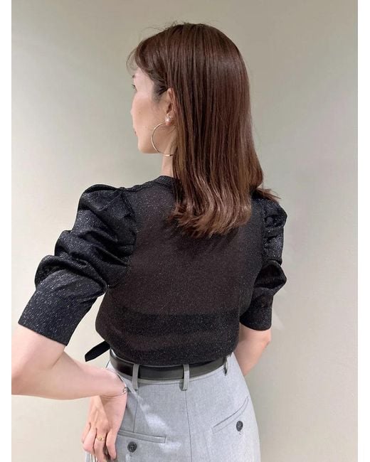 SNIDEL Black Sparkle Aurora Cardigan