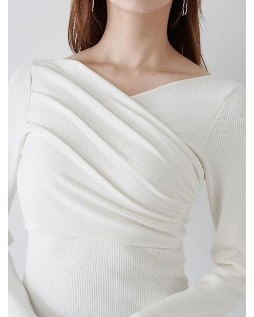 SNIDEL Black Cache-Coeur Knit Pullover Knitted Top
