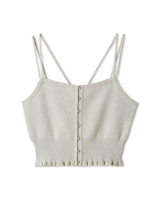 SNIDEL Pink Ornament Hook Bustier