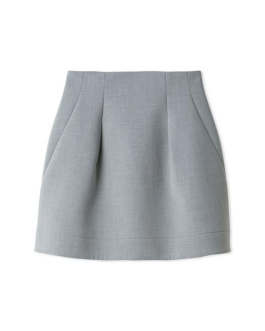 SNIDEL Gray Structure Skirt Shorts
