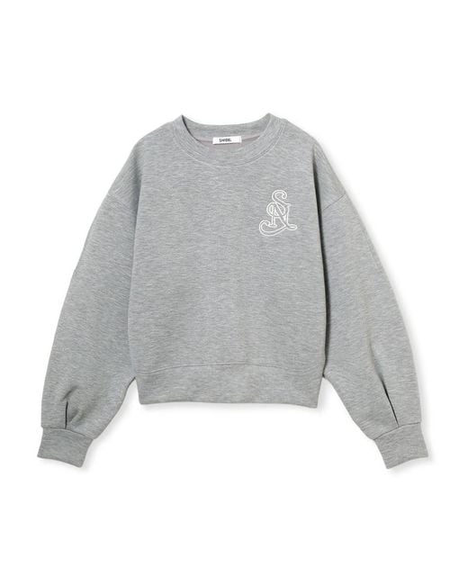 SNIDEL White Bonded Logo Sweatshirt Pullover