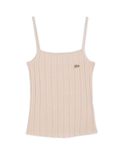 SNIDEL White Lacoste Camisole Knit Pullover