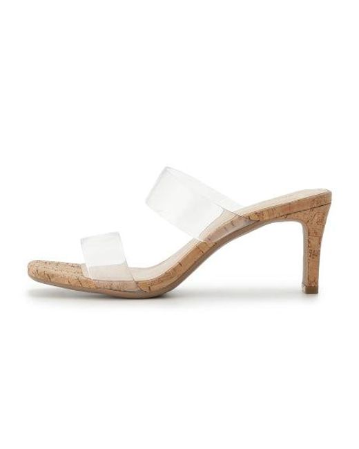 SNIDEL Black Sheer Slip Heeled Mule Sandals