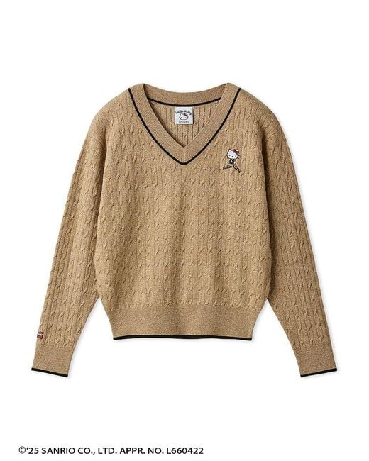 SNIDEL Natural [Hello Kitty]Cable Pullover