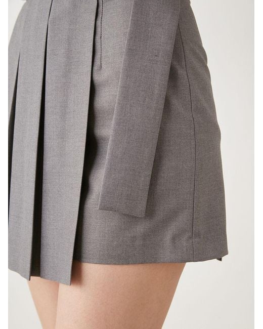 SNIDEL White Pleated Wrapped Skort
