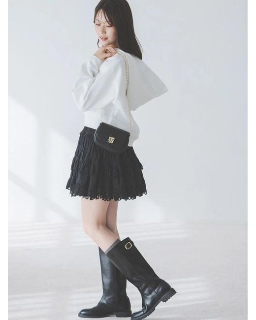 SNIDEL Black Jockey Boots