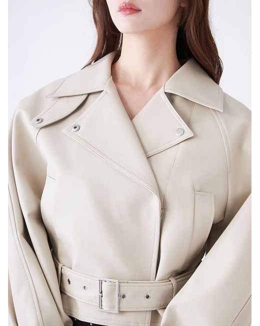 SNIDEL Natural Cropped Trench Jacket