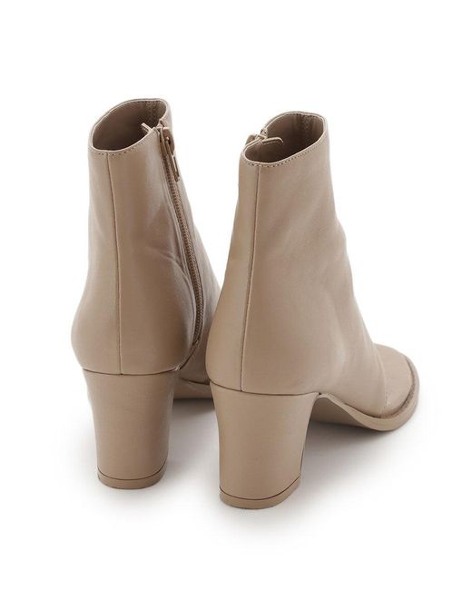SNIDEL Black Open Toe Short Boots