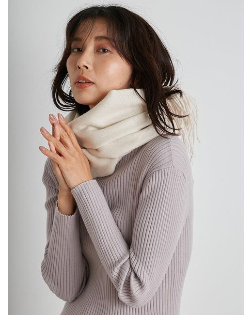 SNIDEL Pink Cashmere Blend Scarf