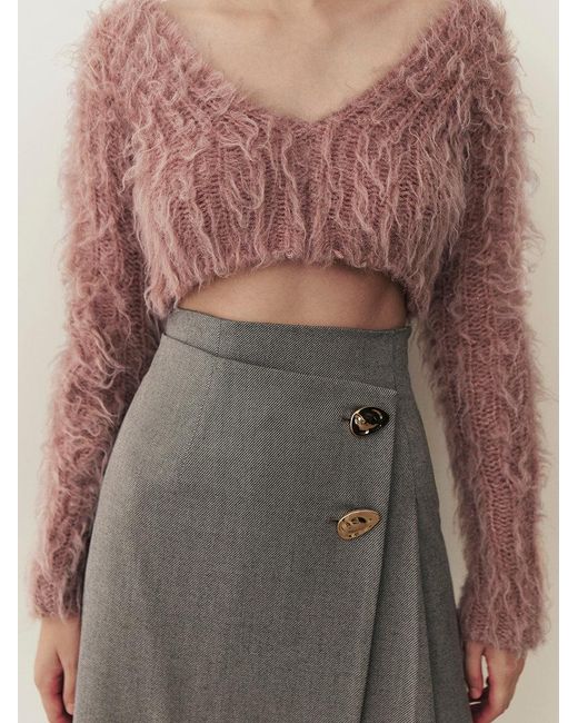 SNIDEL White Wrap-Pleat Skirt