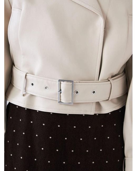 SNIDEL Natural Cropped Trench Jacket