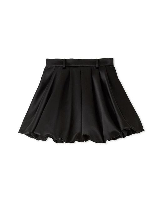 SNIDEL White Voluminous Pleated Bubble Skort