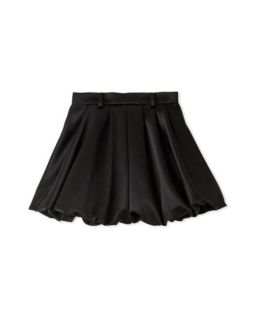 SNIDEL Black Voluminous Pleated Bubble Skort