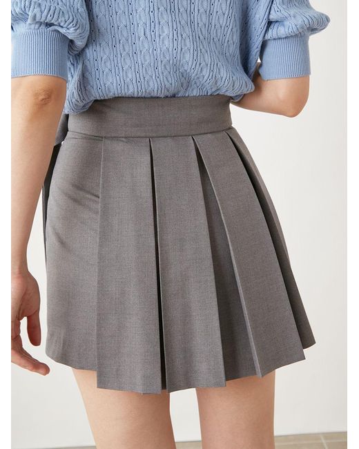 SNIDEL White Pleated Wrapped Skort