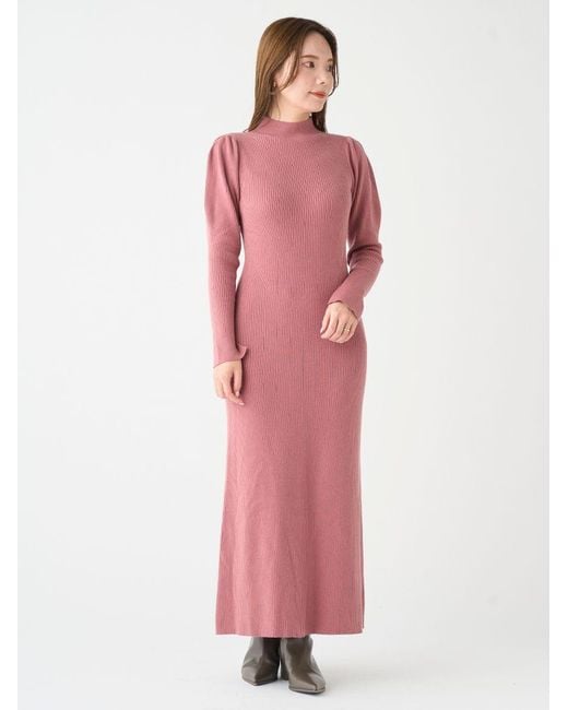 SNIDEL White Elegant Long Sleeve With Back Cut-Out Ribbed Maxi Dress