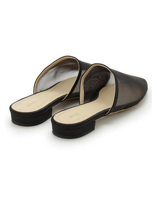 SNIDEL Green Sheer Tulle Flat Sandal