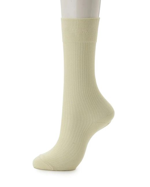 SNIDEL Yellow Sheer Rib Socks