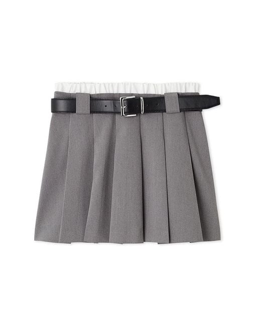 SNIDEL Brown Layered Design Pleated Skort