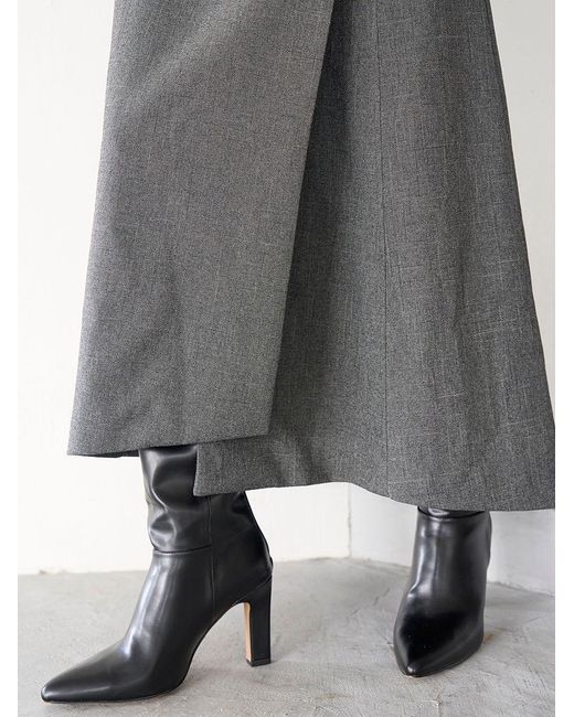 SNIDEL Gray Wrap Tailored Jumper Skirt