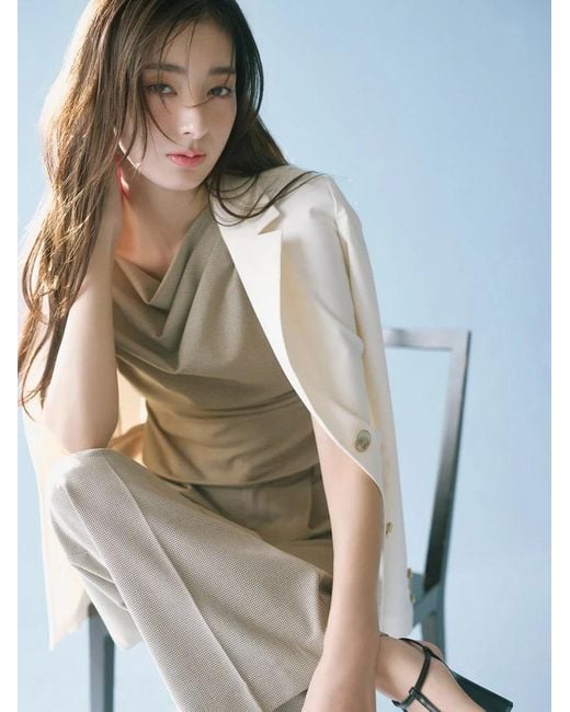 SNIDEL White Minimalist Lightweight Lined Blazer