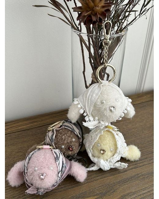 SNIDEL Pink Scarf Motif Charm
