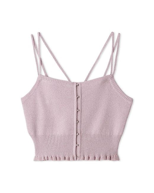 SNIDEL Pink Ornament Hook Bustier